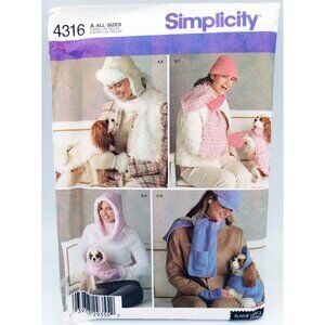 Simplicity Pattern 4316 Misses Hat in 3 Sizes Accessories Dog Clothes Uncut